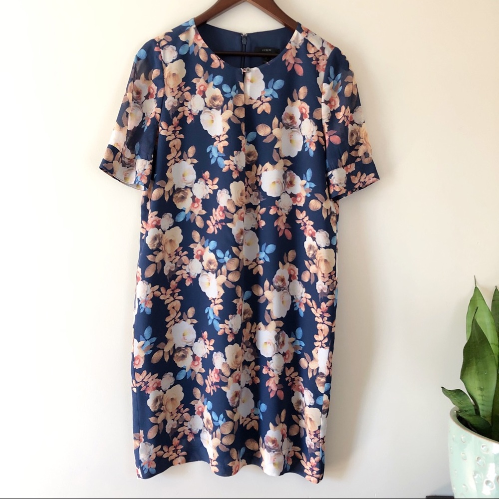 JCREW Silk Dress in Antique Floral size 2